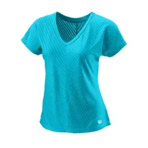 Dámské tričko Wilson  Training V-Neck II W Scuba Blue S