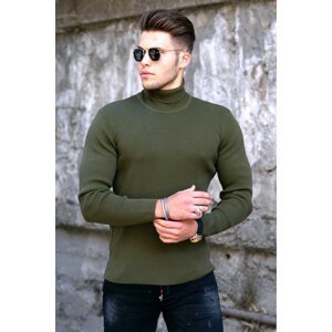 Madmext Khaki Turtleneck Men's Sweater 4712