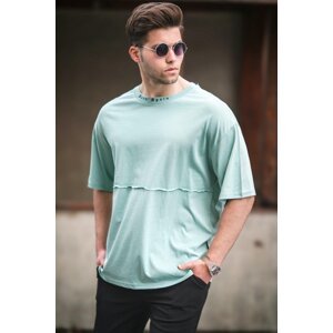 Madmext Green Oversized Men's Printed T-Shirt 5250