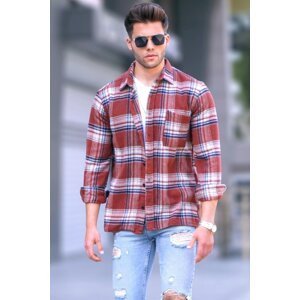 Madmext Tile Check Shirt with Pocket 5542