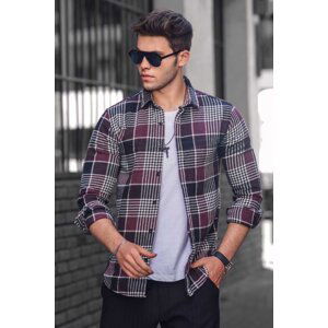 Madmext Purple Plaid Lumberjack Men's Shirt 4684