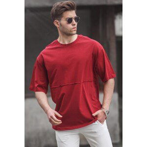 Madmext Maroon Men's Oversize Printed T-Shirt 5250