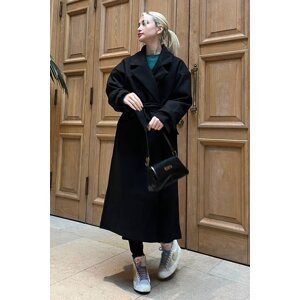 Madmext Black Oversized Women's Long Coat