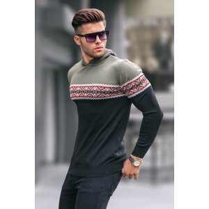 Madmext Khaki Men's Hooded Sweater 5624