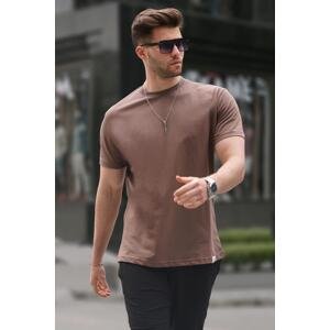 Madmext Brown Regular Fit Men's Basic T-Shirt 6131