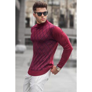 Madmext Claret Red Turtleneck Knitwear Sweater 5785