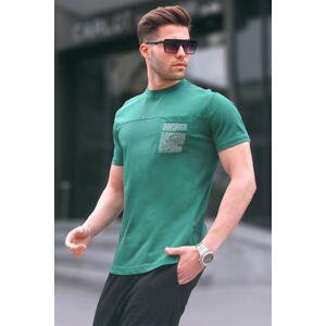 Madmext Dark Green Men's Regular Fit T-Shirt with Patch Pockets 6102.