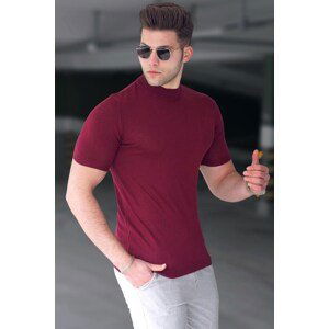 Madmext Half Fisherman Claret Red Men's Knitwear T-Shirt 5069