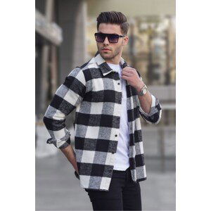 Madmext Checked White Shirt 4664