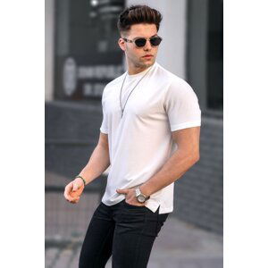 Madmext Basic Men's White T-Shirt 5847