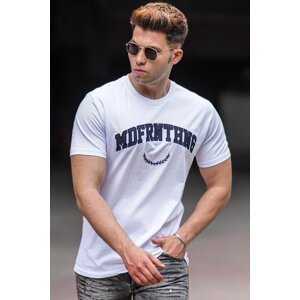 Madmext White Men's Printed T-Shirt 5267