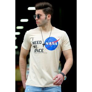 Madmext Camel-Printed Men's T-Shirt 4509