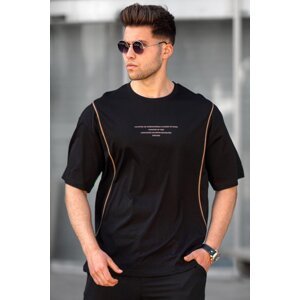 Madmext Black Oversize Men's T-Shirt 5234