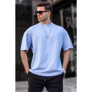 Madmext Boys Baby Blue Oversize Fit Basic T-Shirt 6066