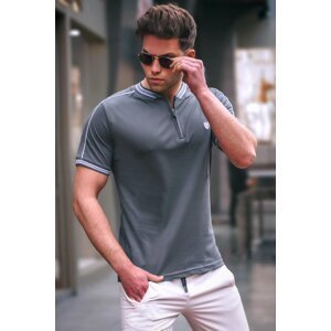 Madmext Smoked Polo Neck Men's T-Shirt 9281