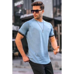 Madmext Blue Basic Men's T-Shirts