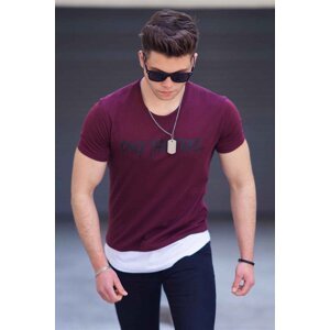 Madmext Claret Red Men's Printed T-Shirt 4597