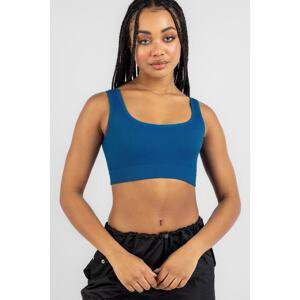 Madmext Sax-Handed Basic Crop Top Blouse