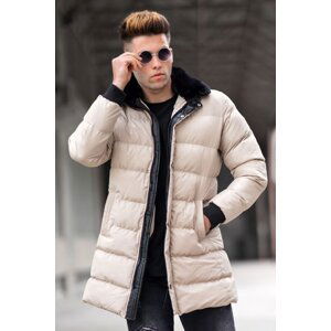 Madmext Beige Men's Down Jacket 5138