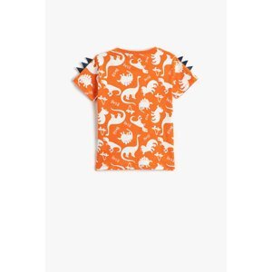 Koton Baby Boy Orange Patterned T-Shirt