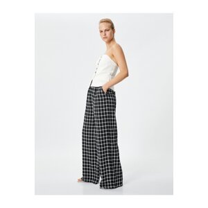 Koton Wide Leg Trousers with Lace-up Waist