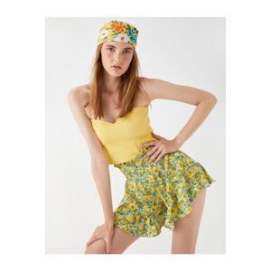 Koton Floral Shorts Waist Gippe Frilly