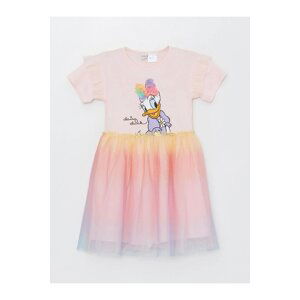 LC Waikiki Lcw Kids Crew Neck Daisy Duck Printed Girls' Dress