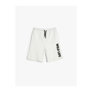 Koton Athletic Shorts Tie the waist, Printed, Textured with Pocket.