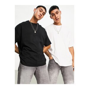 Know Men's Black and White 2-Pack Oversize T-shirt