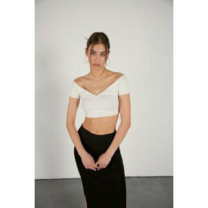 VATKALI Off The Shoulder Crop White