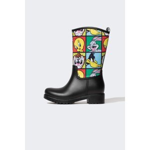 DEFACTO Looney Tunes Licensed Faux Leather Thick Sole Boots