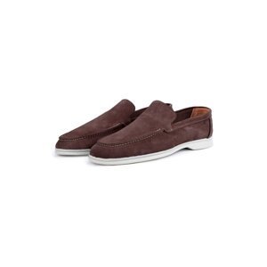 Ducavelli Facile Suede Genuine Leather Men's Casual Shoes Loafers Brown