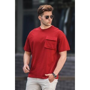 Madmext Claret Red Men's Pocket Detailed T-Shirt 5225