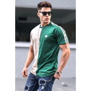 Madmext Men's Green Printed T-Shirt 5398