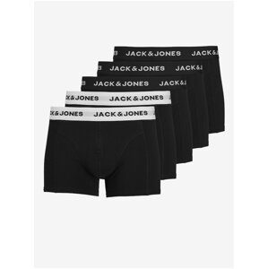 Sada pěti pánských boxerek Jack & Jones Solid - Pánské