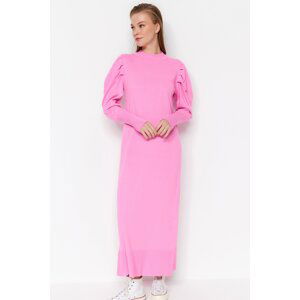 Trendyol Pink Fitted Rib Plain Knitwear