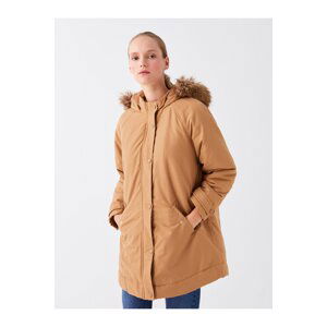 LC Waikiki Women's Plain Parka with a Hooded