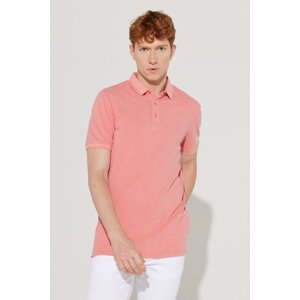 ALTINYILDIZ CLASSICS Pánské suché růžové slim fit slim fit rolák, vzorované tričko se vzorem 100% bavlna s krátkým rukávem.