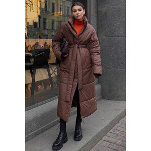 Madmext Women's Brown Long Puffer Coat