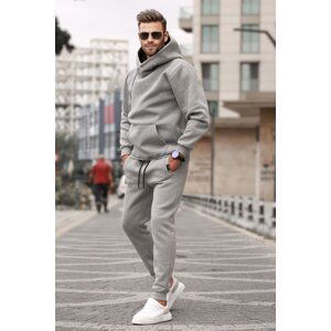 Madmext Gray Men's Tracksuit Set 5634