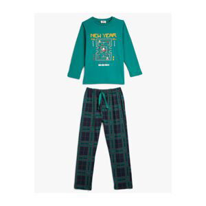 Koton Family Combination - Pajamas Set Christmas Themed 2 Pieces Cotton