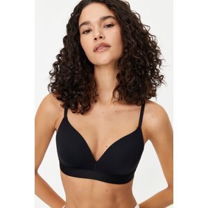 Trendyol Black Micro Rope Strap Coated Underwire Free Knitted Bra