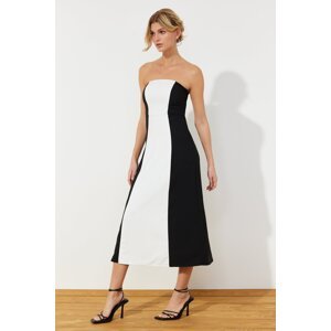 Trendyol Black A-Line Strapless Strapless Maxi Woven Dress