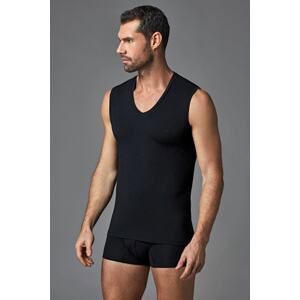 Dagi Black V-Neck Micro Modal Men's Sleeveless Undershirt