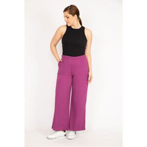 Şans Women's Fujya Plus Size Wide Leg Tracksuit Bottom