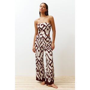 Trendyol Ethnic Patterned Woven Blouse and Pants Suit