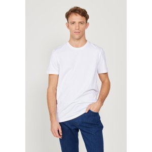 ALTINYILDIZ CLASSICS Men's White Slim Fit Slim Fit Crew Neck Cotton T-Shirt