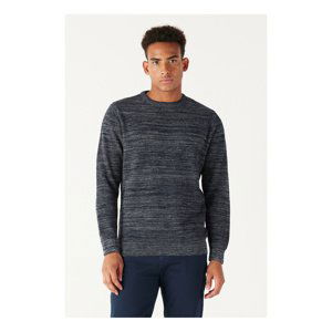 Altinyildiz Classics Crew Neck Standard Navy Blue - Gray Men's Sweater