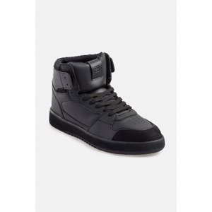 Avva Men's Black High-top Flexible Sole Sneaker