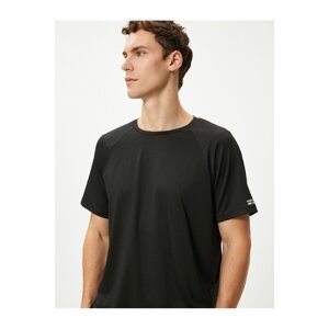 Koton Sports T-Shirt Back Motto Printed Crew Neck Raglan Sleeve